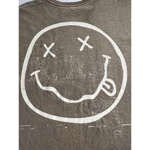 Nirvana World Tour‎ T-Shirt Men's Size Large Brown - Picture 9 of 10
